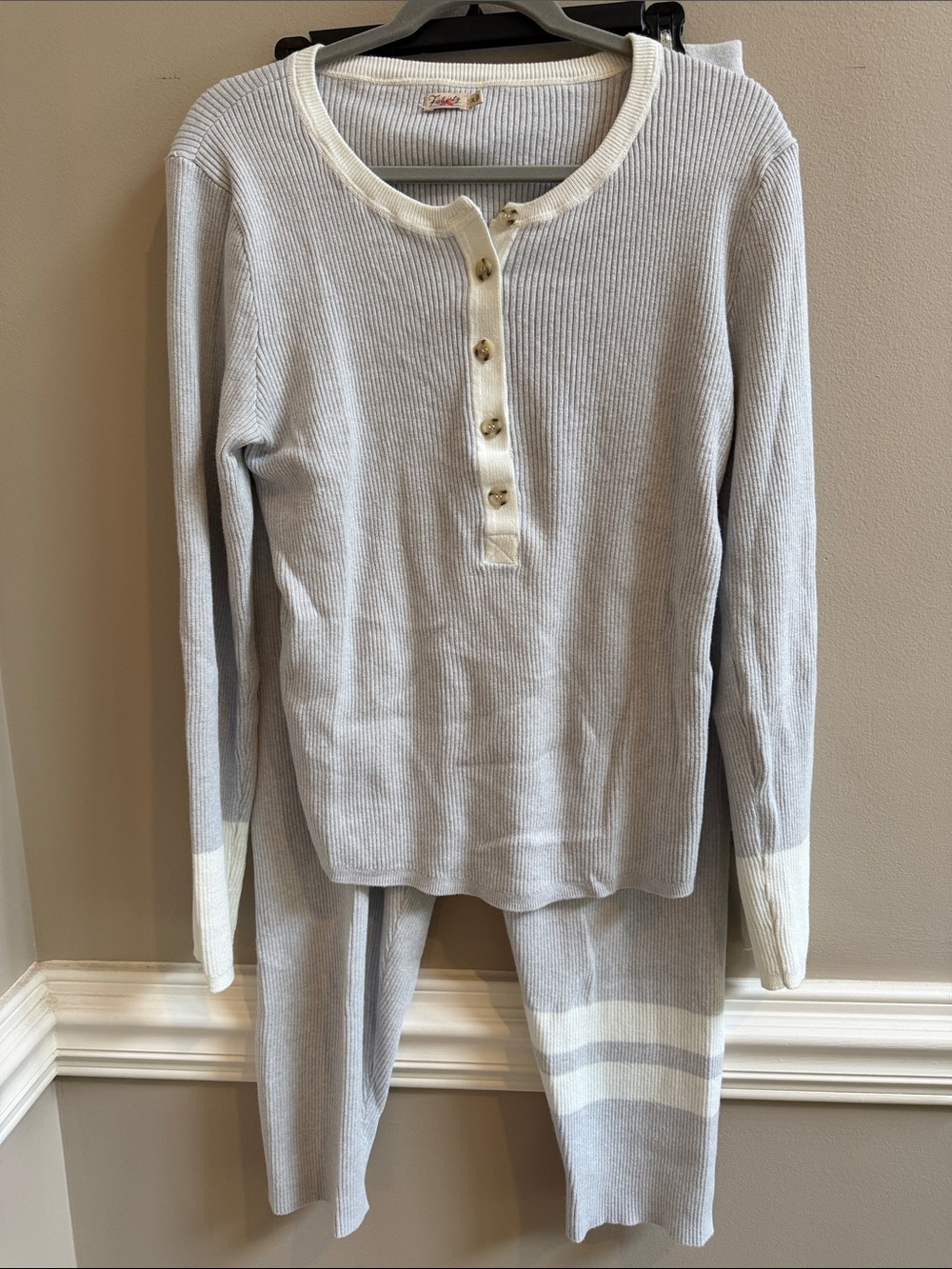 Faherty Miki Henley and Sweaterpants Set Cotton-Cashmere Blend L/XL